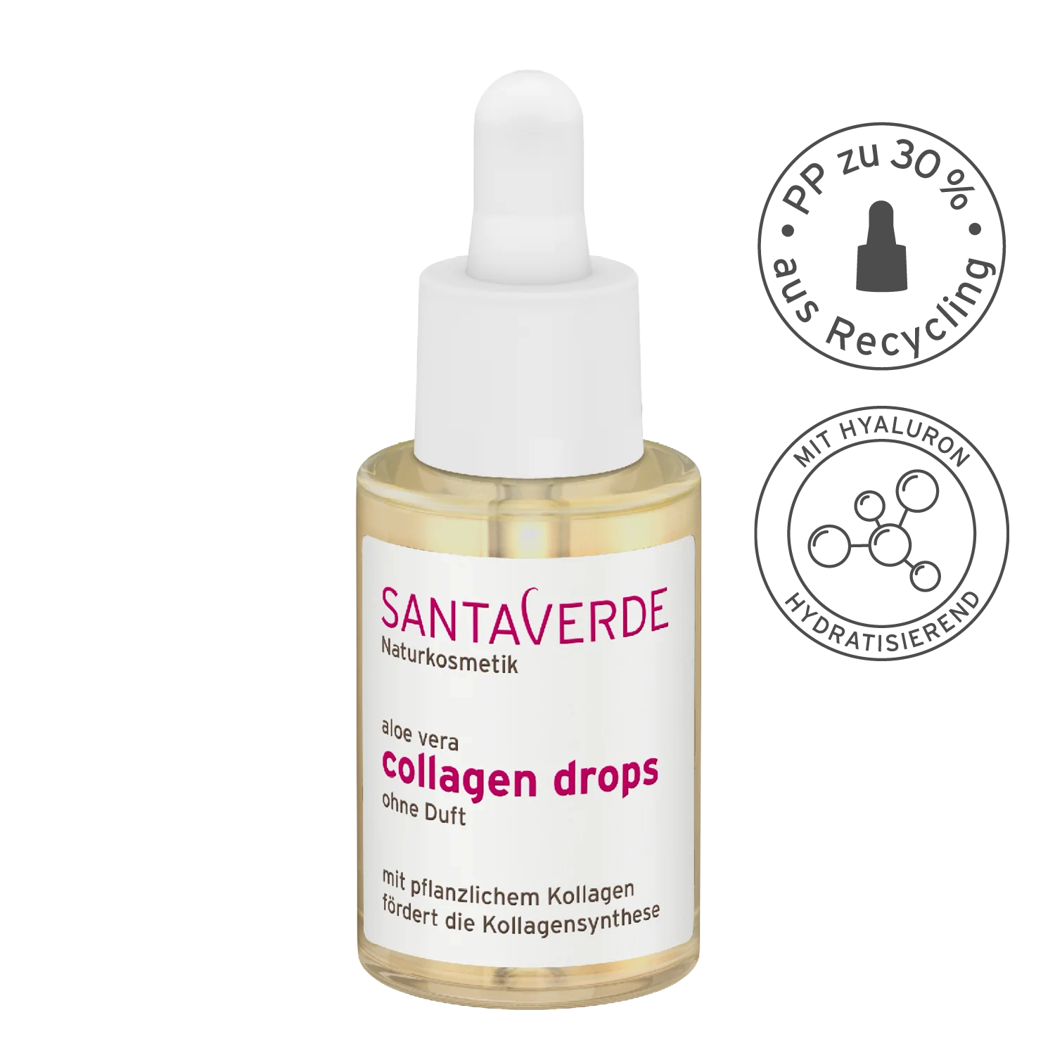 Santaverde collagen drops | 30ml | Aloe Vera & ohne Duft