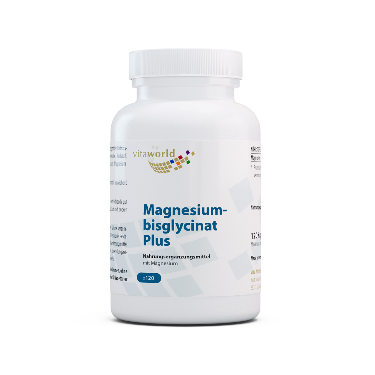Vita World Magnesiumbisglycinat Plus | 120 Kapseln