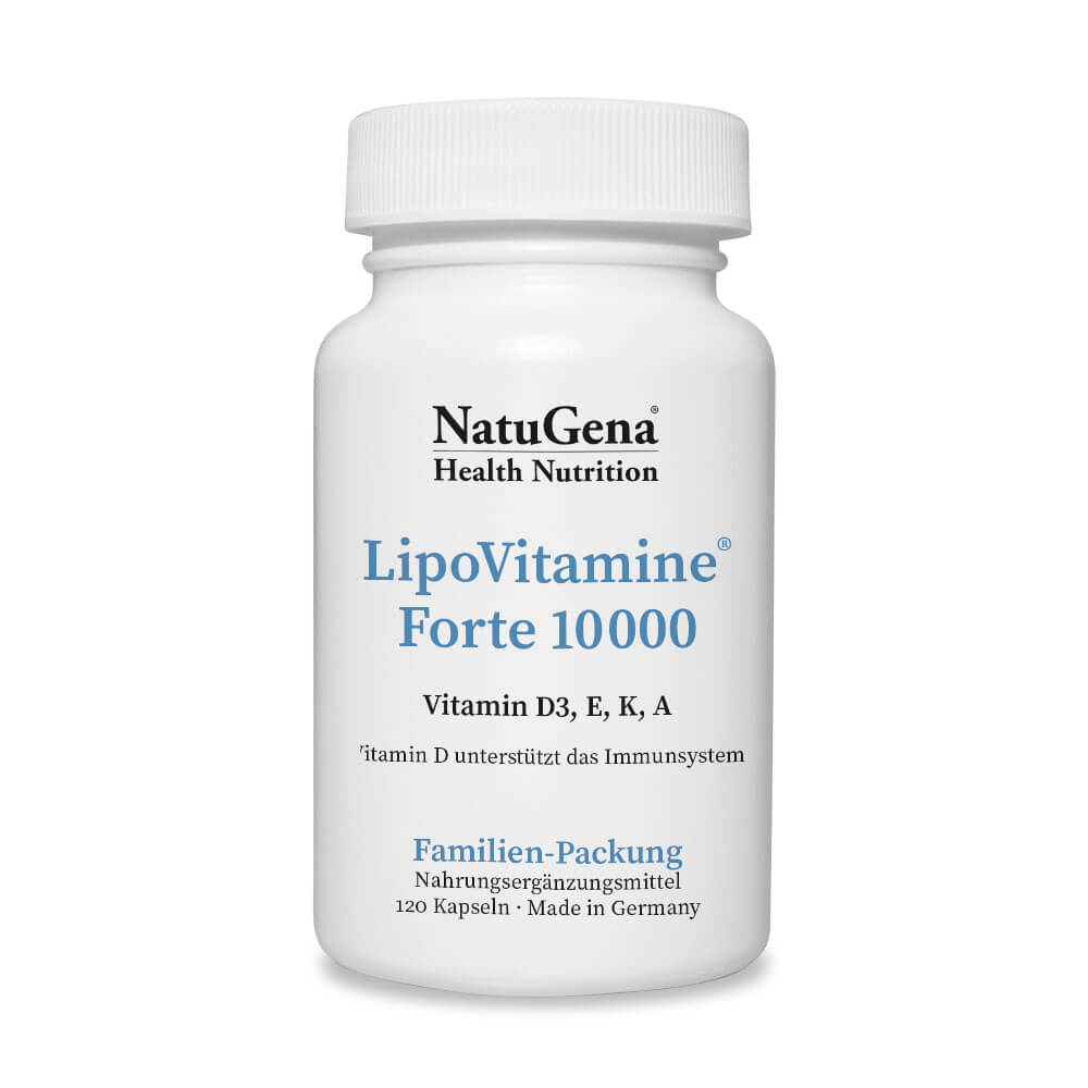 NatuGena LipoVitamine Forte 10.000 | 120 Kapseln - Vitamin D3, E, K2, A