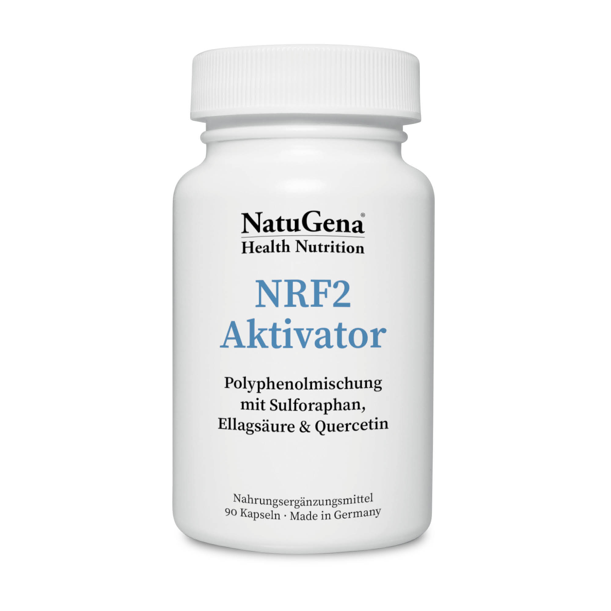 NatuGena NRF2 Aktivator | 90 Kapseln | mit Quercetin, Sulforaphan und Resveratrol | vegan | gluten- und laktosefrei
