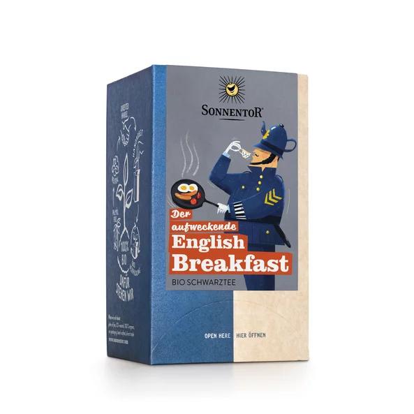 Sonnentor – Der aufweckende English Breakfast Tee | Bio-Schwarztee | 18 Teebeutel