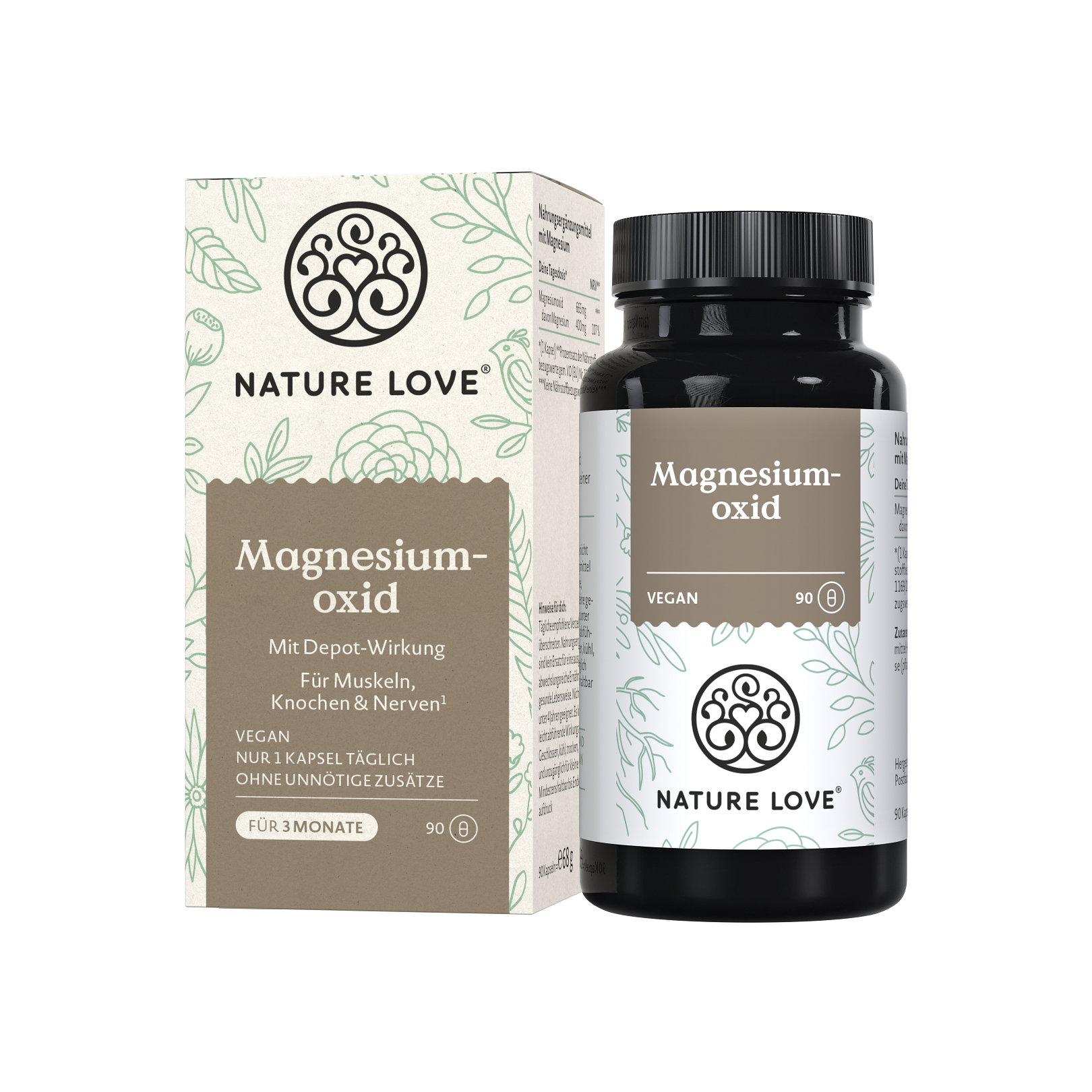 Nature Love Magnesiumoxid | 90 Kapseln | vegan