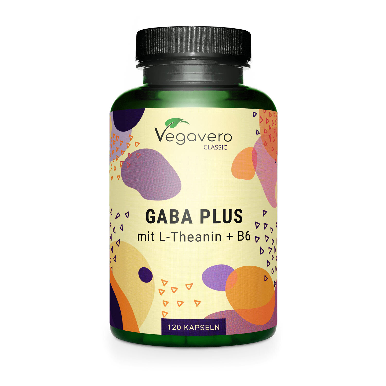 Vegavero GABA Plus | 120 Kapseln | mit L-Theanin aus Grüner Tee Extrakt und Vitamin B6 | vegan