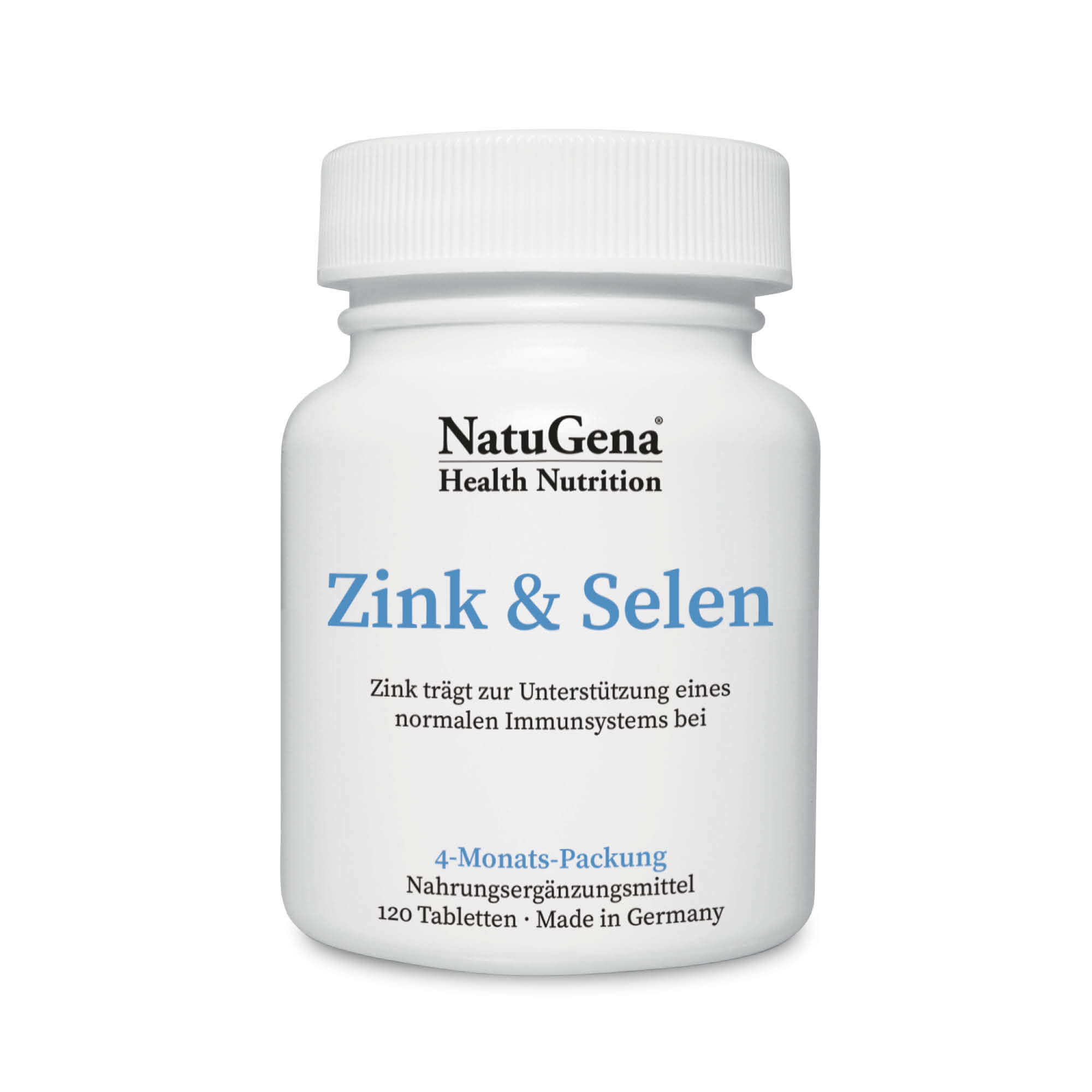 NatuGena Zink & Selen | 120 Tabletten - Unterstützung für Immunsystem und Zellschutz