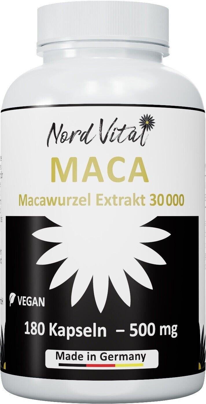 Nord Vital Maca | 180 Kapseln | Macawurzel Extrakt 30 000