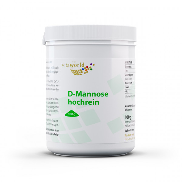 Vita World D-Mannose hochrein | 100g | vegan | gluten- und laktosefrei