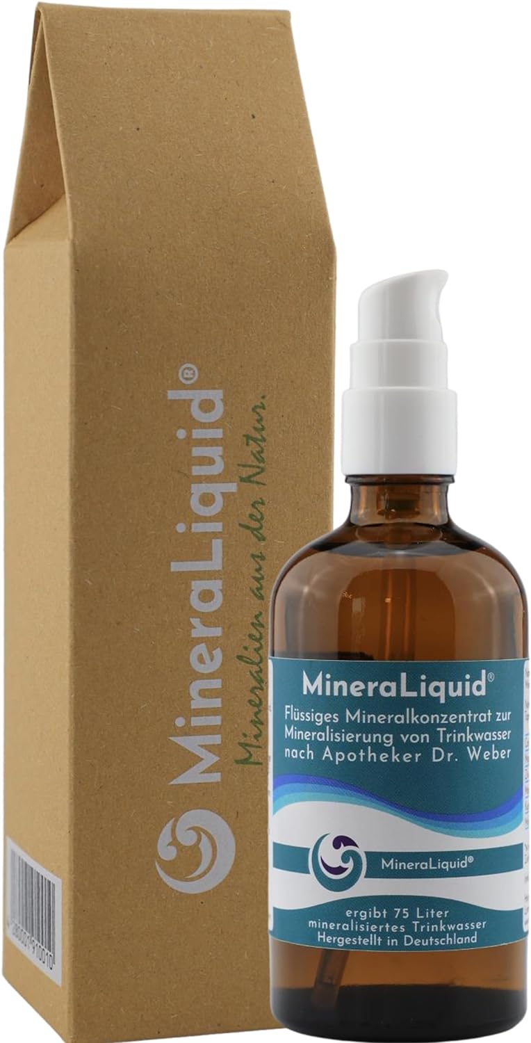 MineraLiquid Original | 100ml | zum Mineralisieren von Wasser | fügen sie Ihrem destillierten oder gefilterten Wasser wichtige Mineralien hinzu