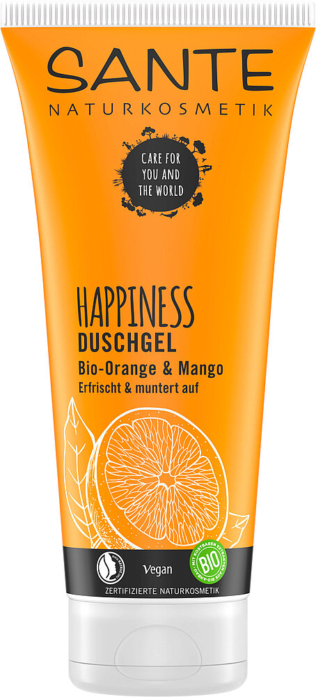 SANTE HAPPINESS Duschgel | 200ml | Bio-Orange & Mango