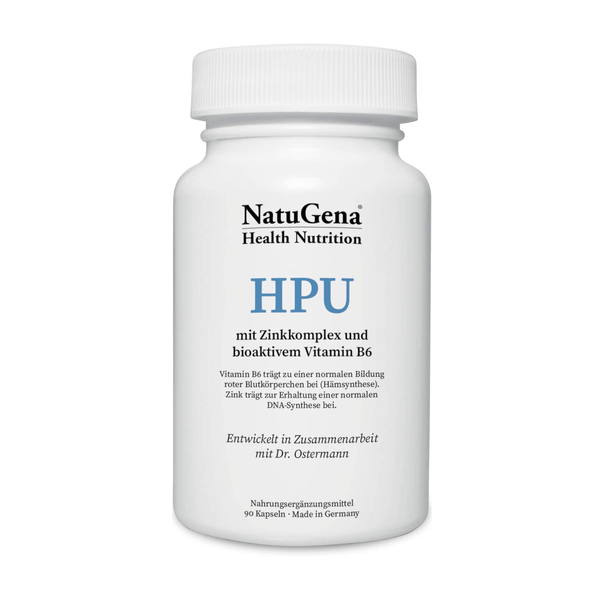 NatuGena HPU | mit Zinkkomplex & bioaktivem Vitamin B6 | 90 Kapseln