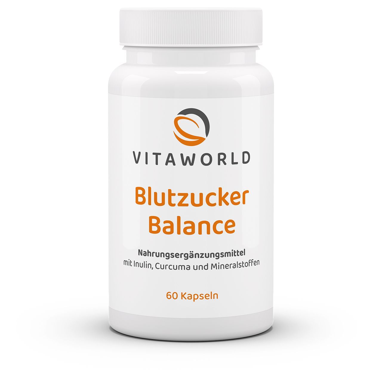 Vita World Blutzucker Balance | 60 Kapseln | vegan | mit Inulin, Curcuma und Mineralstoffen