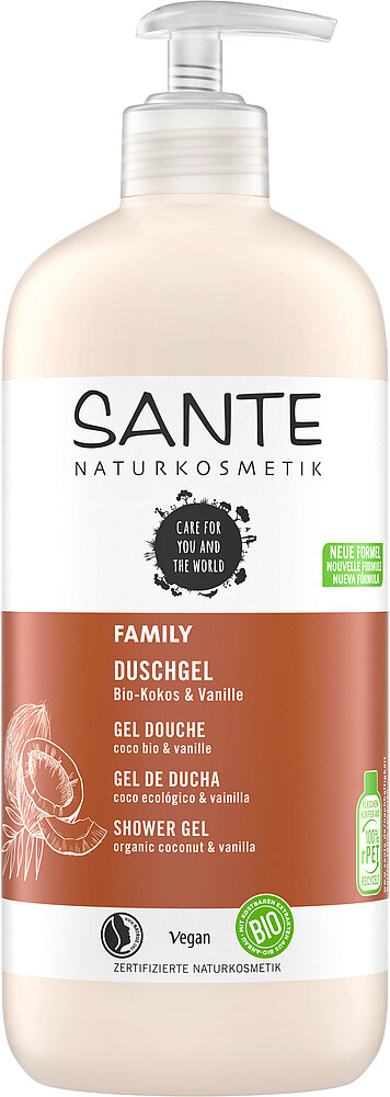SANTE Family Duschgel | 500ml | Bio-Kokos & Vanille