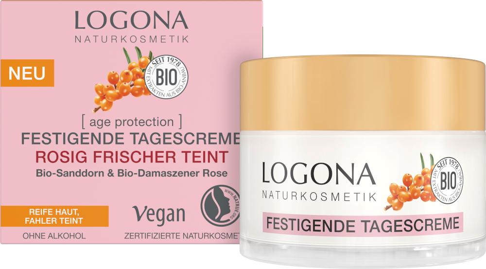 Logona Age Protection Festigende Tagescreme Rosig Frischer Teint | 50 ml