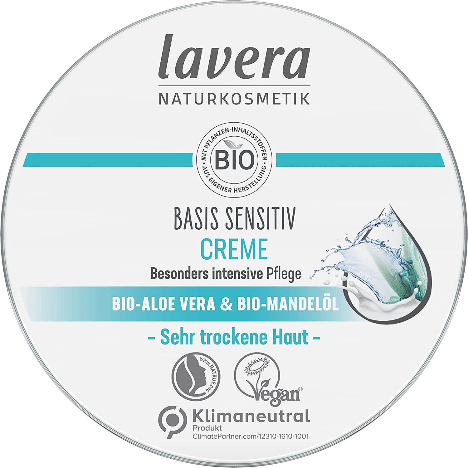Lavera basis sensitiv Creme | 150ml | Bio-Aloe Vera & Bio Mandelöl