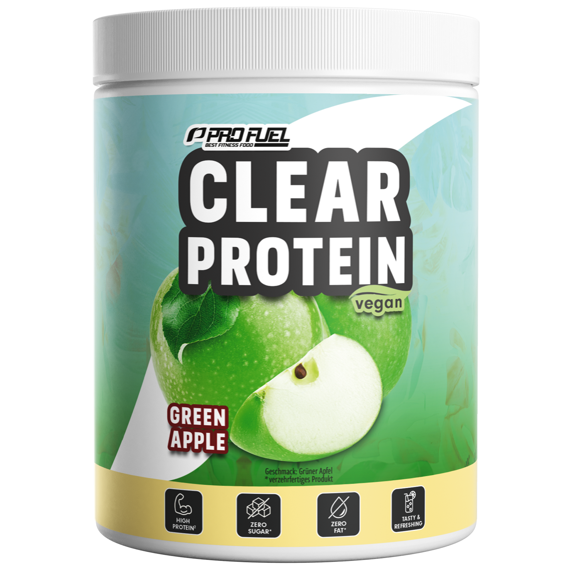 ProFuel Clear Protein | Green Apple | 360g Dose | 10g Protein pro Portion | zuckerfrei | vegan